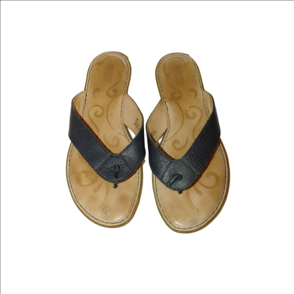 Born Bora Flip Flop Leather Sandals Size 9M